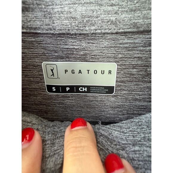 PGA Tour Men's Gray Ombre Printed Lux Block ¼ Zip Pullover Size S - Picture 4 of 7